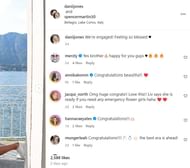 Danielle Jones' comment on Martin's Instagram (@spencermartin30)